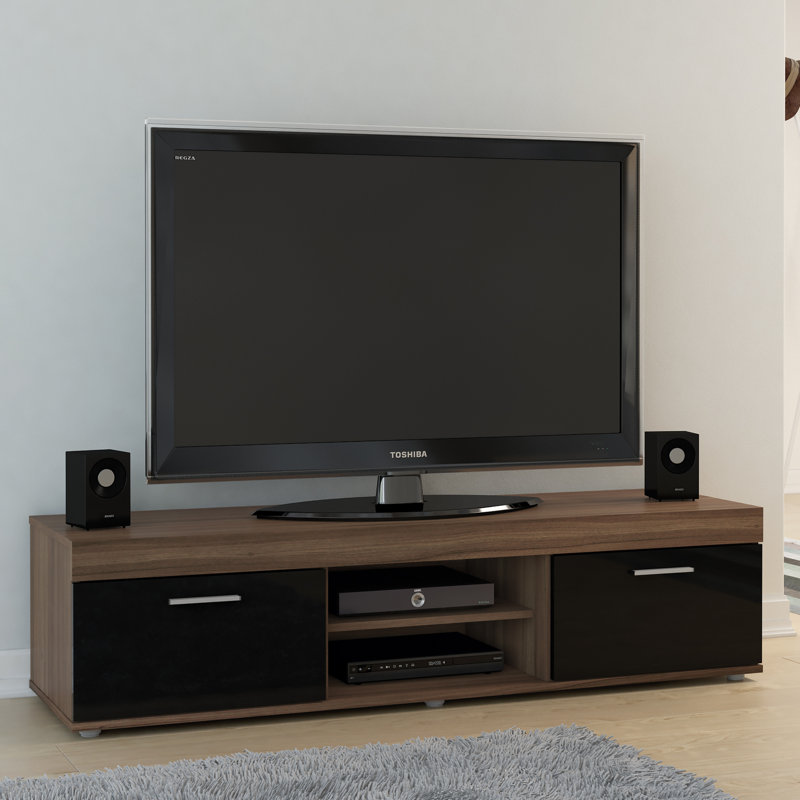 TV-Lowboard WIRRA in Nussbaum/schwarz