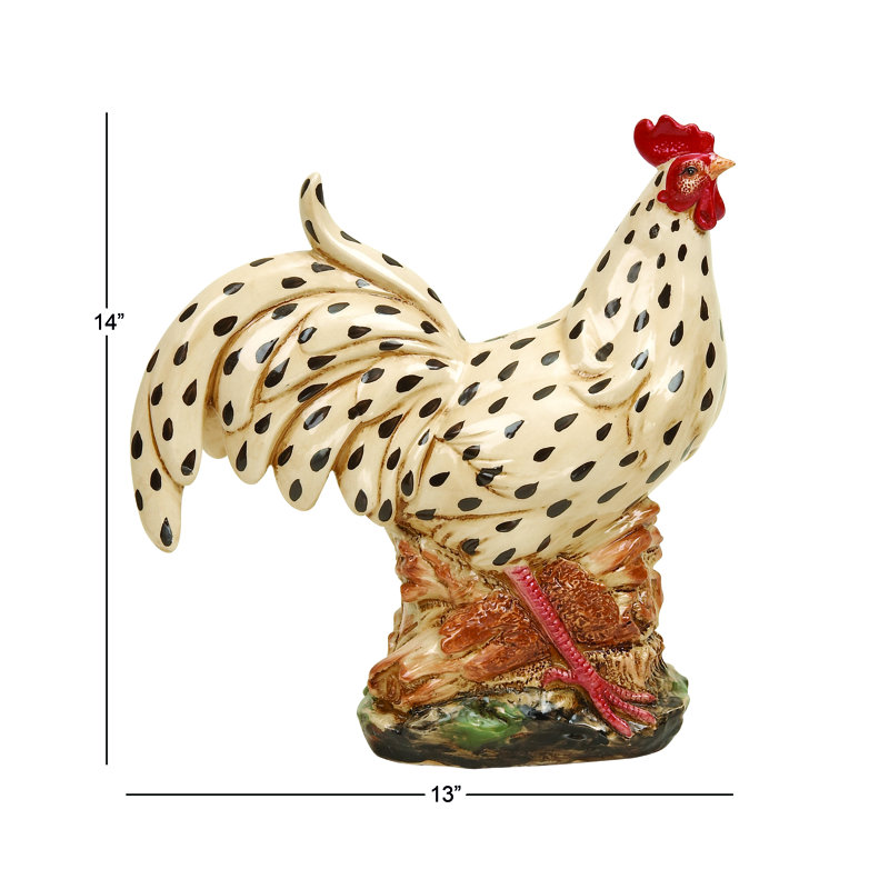 August Grove Ceramic Rooster Figurine & Reviews Wayfair