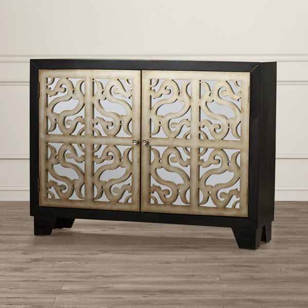 Willa Arlo Interiors Aguilar 2 Door Mirrored Cabinet Reviews Wayfair