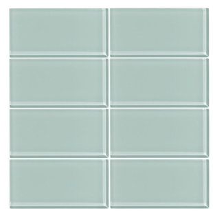 Gl Subway Tile You Ll Love Wayfair 3 X 6 Gl Subway Tile In Seafoam