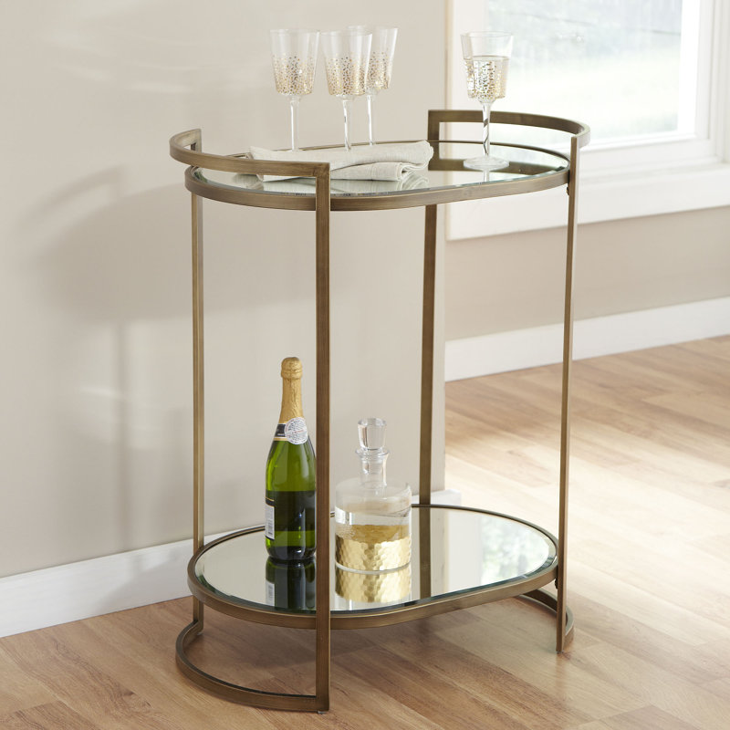Glen Mirrored Bar Cart & Reviews Joss & Main