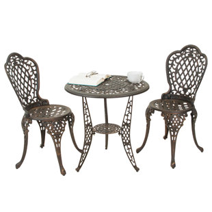 outdoor cast iron aluminium bistro table chair setting metal tensed piece bronze cast aluminum outdoor bistro set wayfair outdoor cast iron aluminium bistro table chair setting metal tensed piece bronze cast aluminum outdoor bistro set wayfair