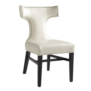 5West Serafina Genuine Leather Upholstered Dining Chair (Set of 2) by Sunpan Modern
