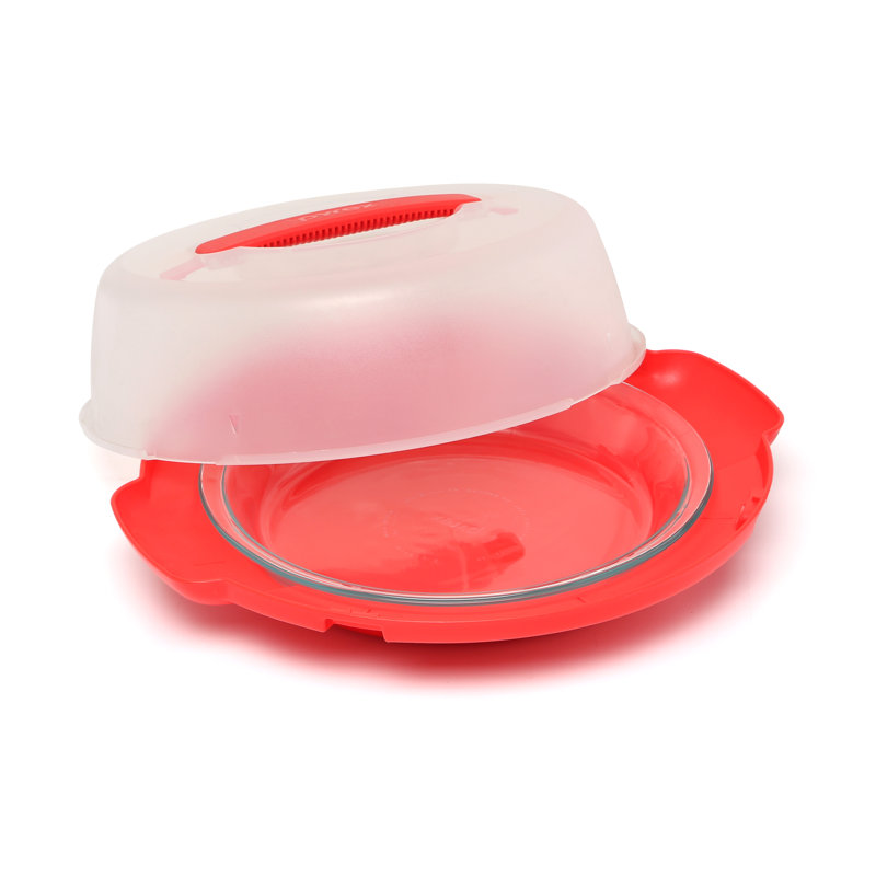 Pyrex Portable Pie Plate with Plastic Cover and Base & Reviews Wayfair