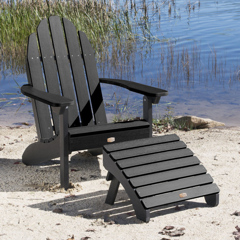 Breakwater Bay Detrick Plastic Adirondack Chair With Ottoman Wayfair Detrick Plastic Adirondack Chair With Ottoman