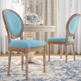 French Round Back Dining Chair Wayfair Patel Round Back Upholstered Dining Chair Set Of 2