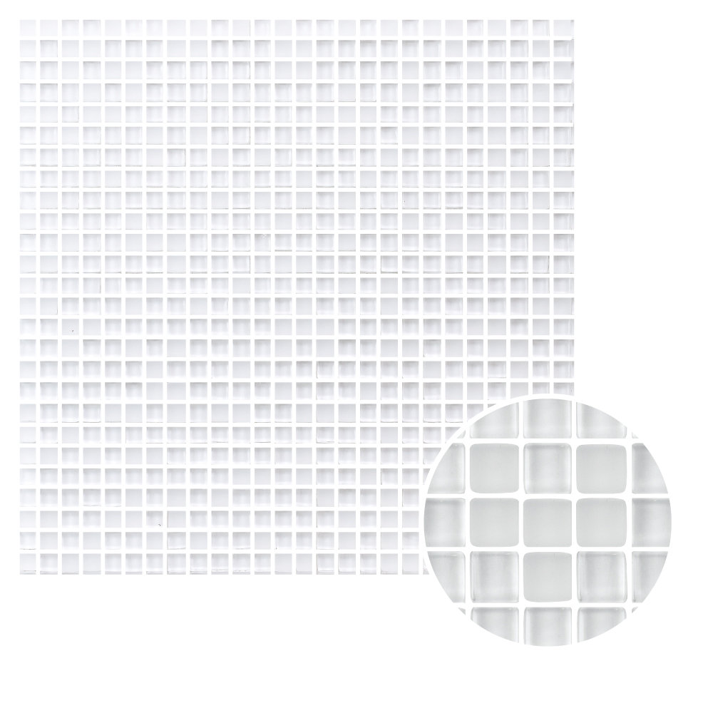 Madrid Ceramics Micron 0 38 X Gl Mosaic Tile In Ice White Madrid Ceramics Micron 0 38 X Gl Mosaic Tile In Ice White Wayfair