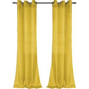Knottingley Solid Sheer Curtain Panels (Set of 2)