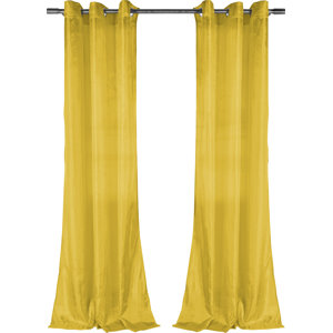 Knottingley Solid Sheer Curtain Panels (Set of 2)