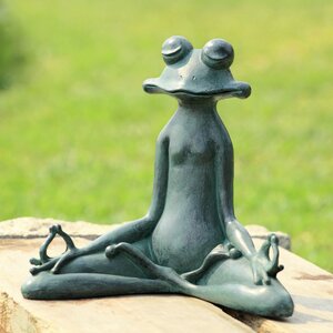 Contented Yoga Frog Garden Statue