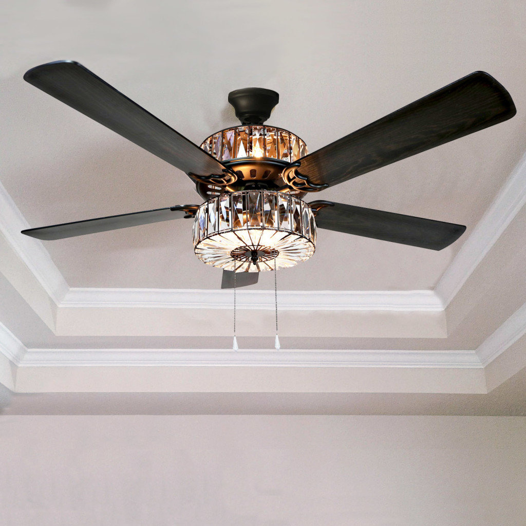 River Of Goods 52 Caged Crystal 5 Blade Ceiling Fan With Remote River Of Goods 52 Caged Crystal 5 Blade Ceiling Fan With Remote Reviews Wayfair