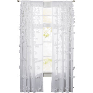 Clarkstown Solid Sheer Rod Pocket Single Curtain Panel