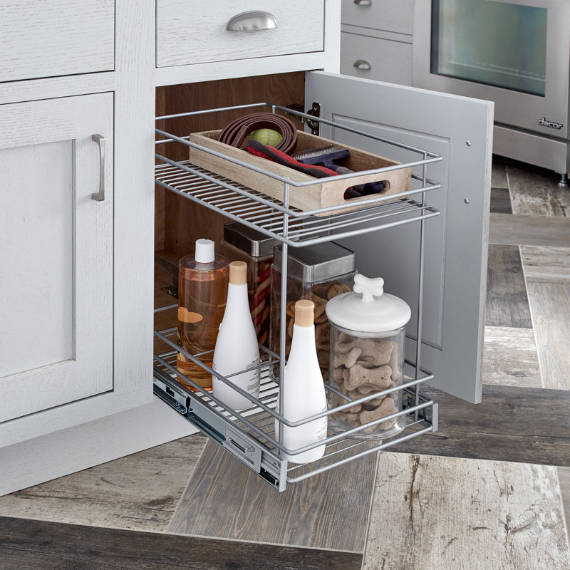 closetmaid 2 tier kitchen cabinet pull out drawer & reviews | wayfair