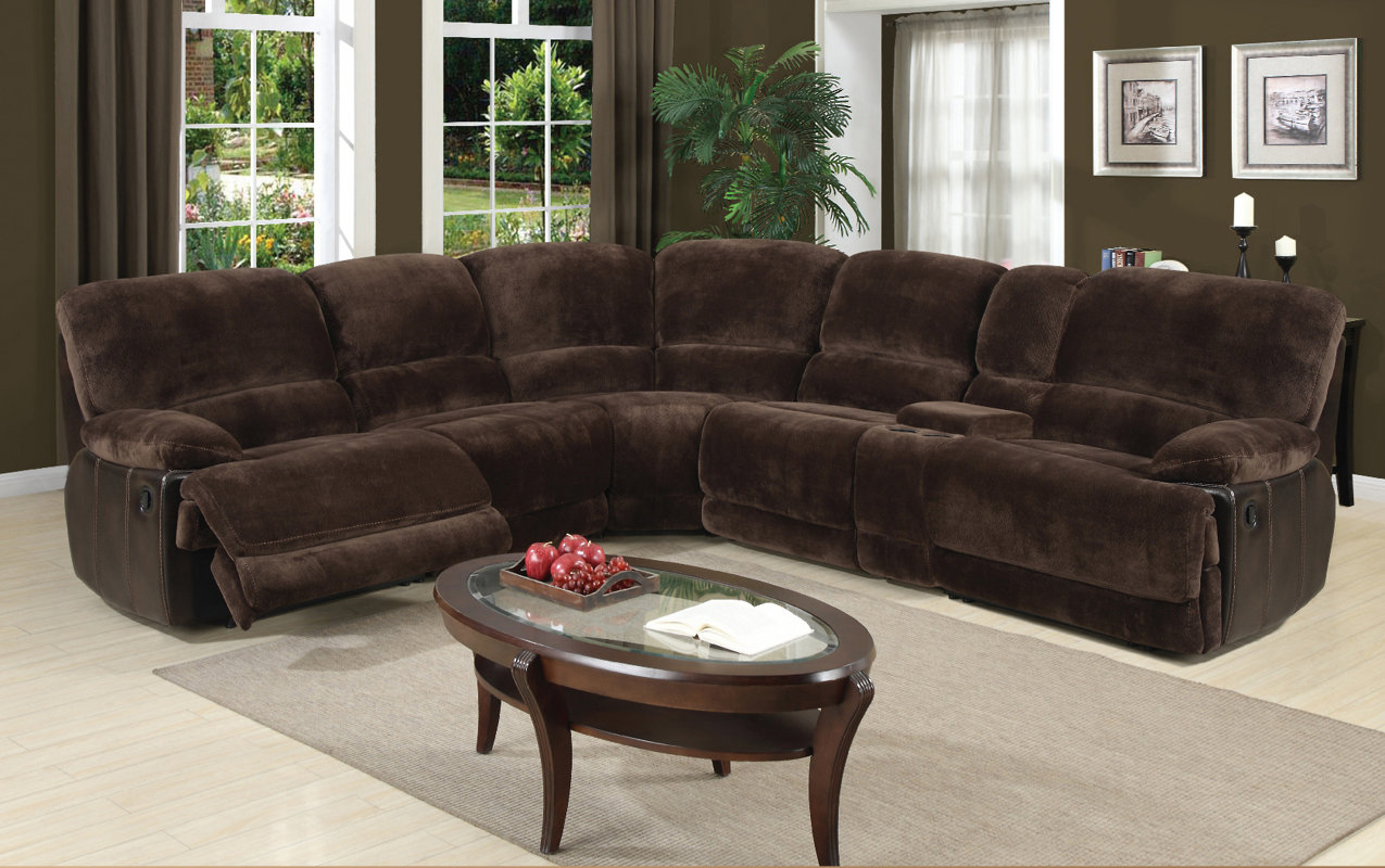 EMotion Furniture Alexander Reclining Sectional & Reviews Wayfair