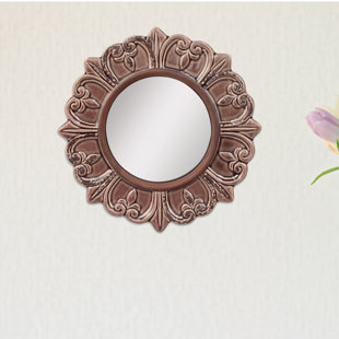 42 Inch Round Mirror Wayfair Round Distressed Wall Mirror