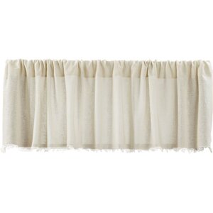 Francoise Cloth Natural Fringed Curtain Valance