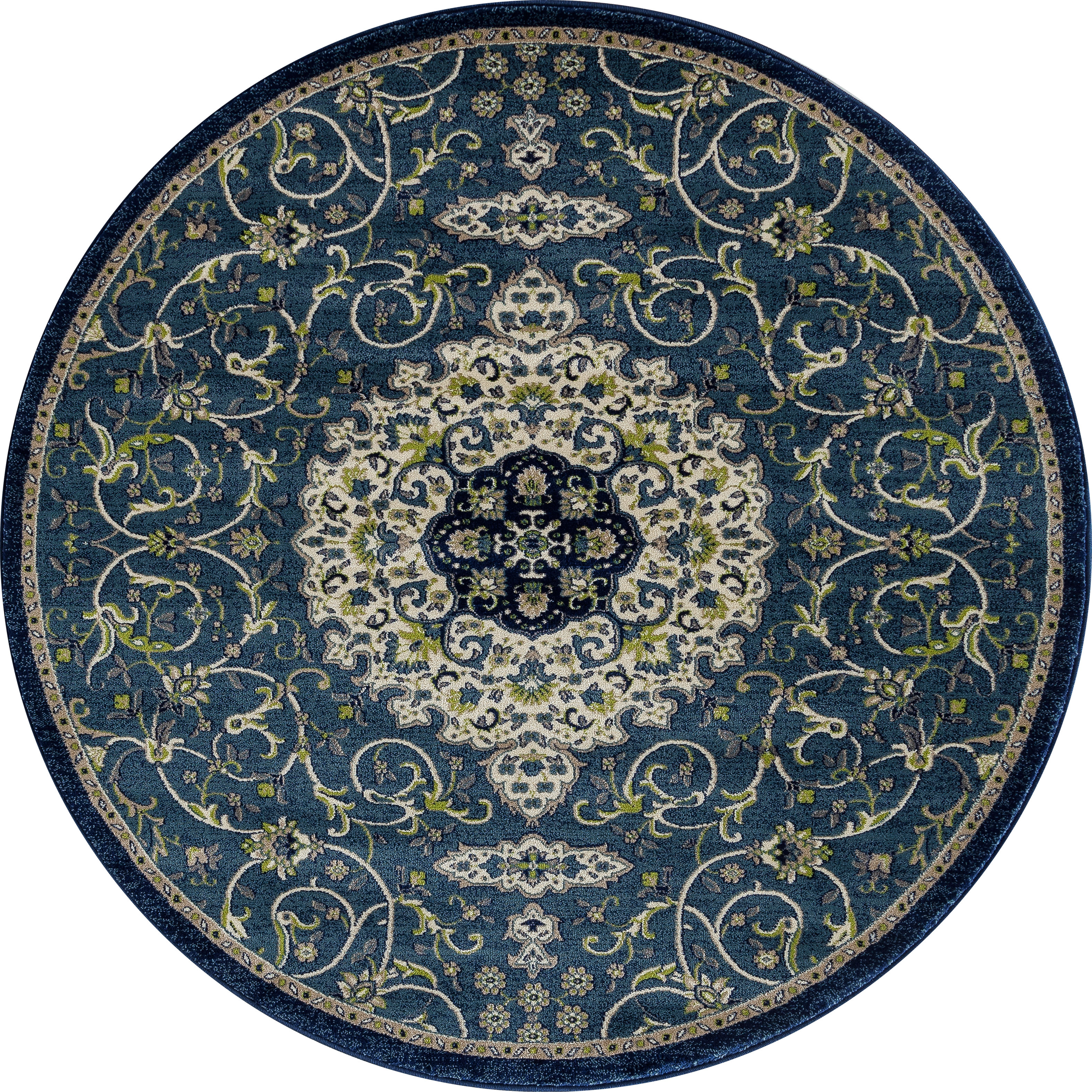 Astoria Grand Landy Peacock Blue Area Rug Wayfair