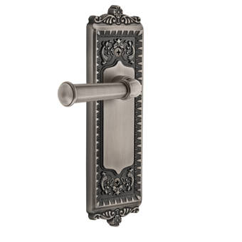 Grandeur 821874 Arc Plate Privacy with Georgetown Lever in Antique Pewter