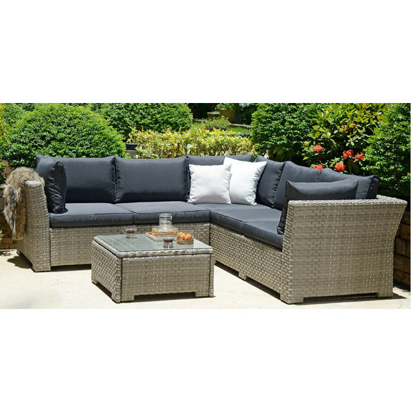 Lynton Garden Dax 5 Seater Rattan Corner Sofa Set With Cushions Lynton Garden Dax 5 Seater Rattan Corner Sofa Set With Cushions Reviews Wayfair Co Uk
