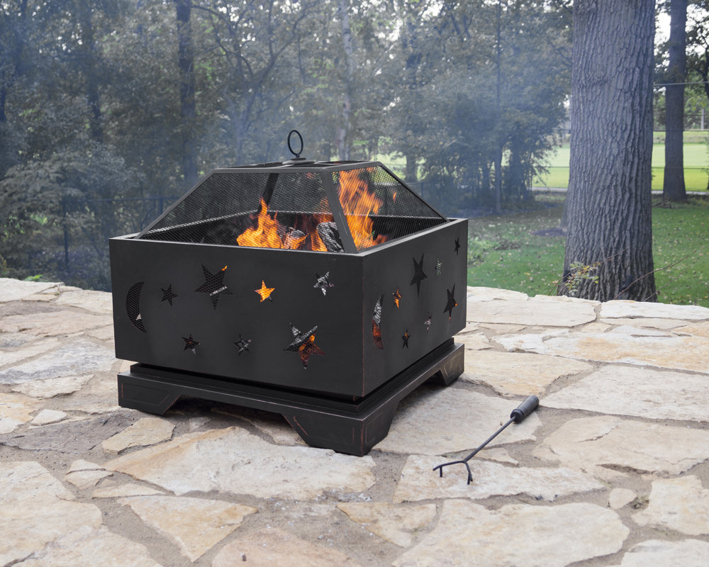 Pleasant Hearth Stargazer Steel Wood Burning Fire Pit & Reviews Wayfair