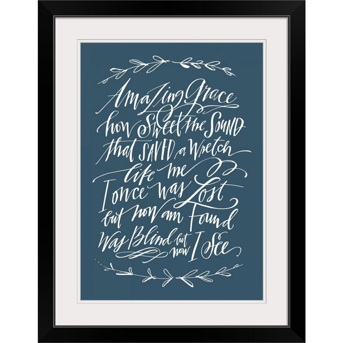 Giclee Outstanding Grace Laurel Textual Artwork Print photo relating to Amazing Grace Lyrics Printable identify Giclee Incredible Grace Laurel Textual Artwork Print