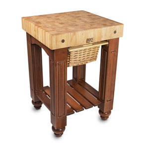 American Heritage Prep Table with Butcher Block Top