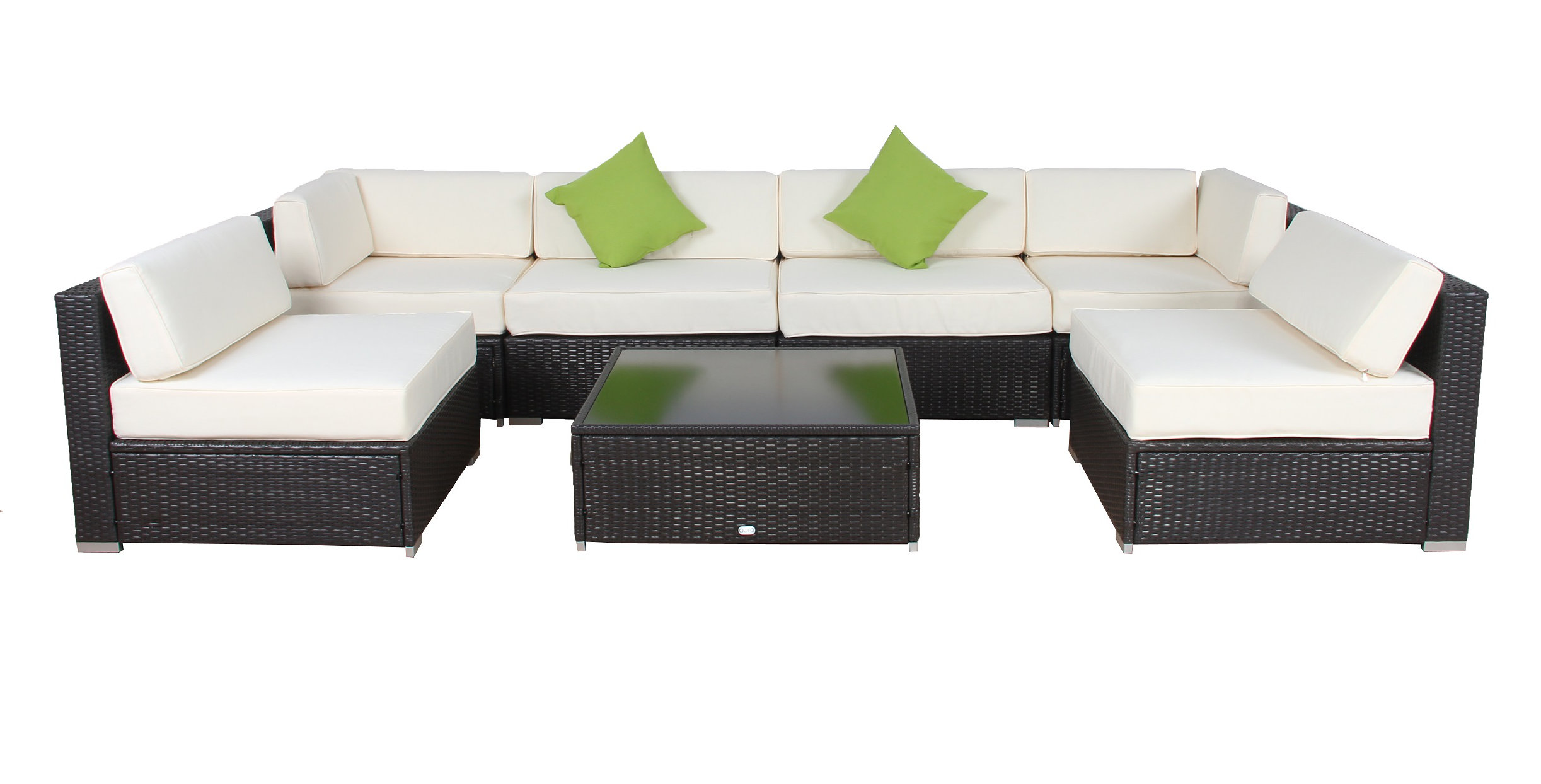 Smithville 9 Piece Rattan Sectional Seating Group With Cushions Smithville 9 Piece Rattan Sectional Seating Group With Cushions Reviews Joss Main
