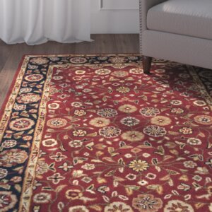 Cranmore Red/Black Floral Area Rug