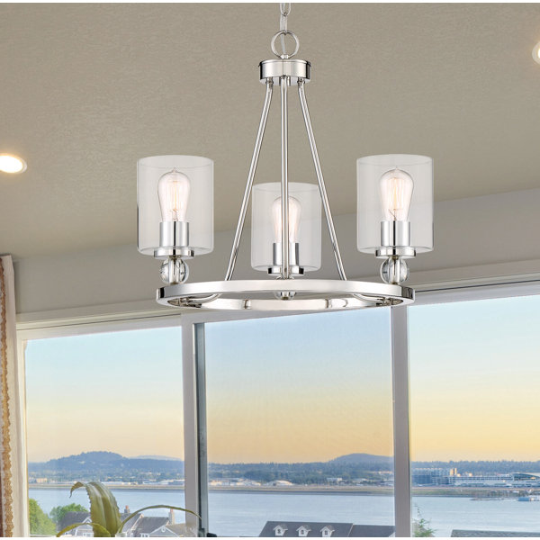 Ivy Bronx Friedman 3 Light Glass Shade Wagon Wheel Chandelier Ivy Bronx Friedman 3 Light Glass Shade Wagon Wheel Chandelier Reviews Wayfair