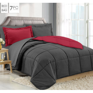 Lola 7 Piece Queen Reversible Bed-In-a-Bag Set