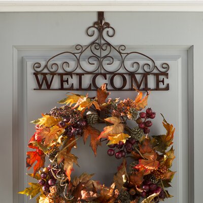 Welcome wreaths front door