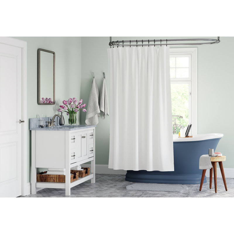Symple Stuff Microban Microfiber Fabric Shower Curtain Liner Microban Microfiber Fabric Shower Curtain Liner