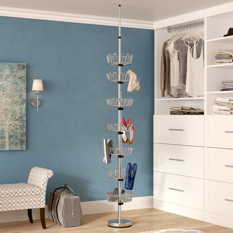 Rebrilliant Floor to Ceiling 7Tier Shoe Rack & Reviews Wayfair