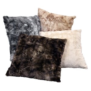 Nesting Faux Fur Throw Pillow