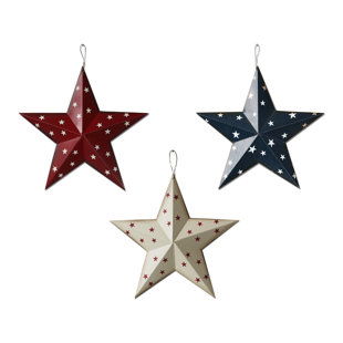 Patriotic Décor You Ll Love Wayfair Americana Patriotic Barn Stars Wall Décor Set Of 3