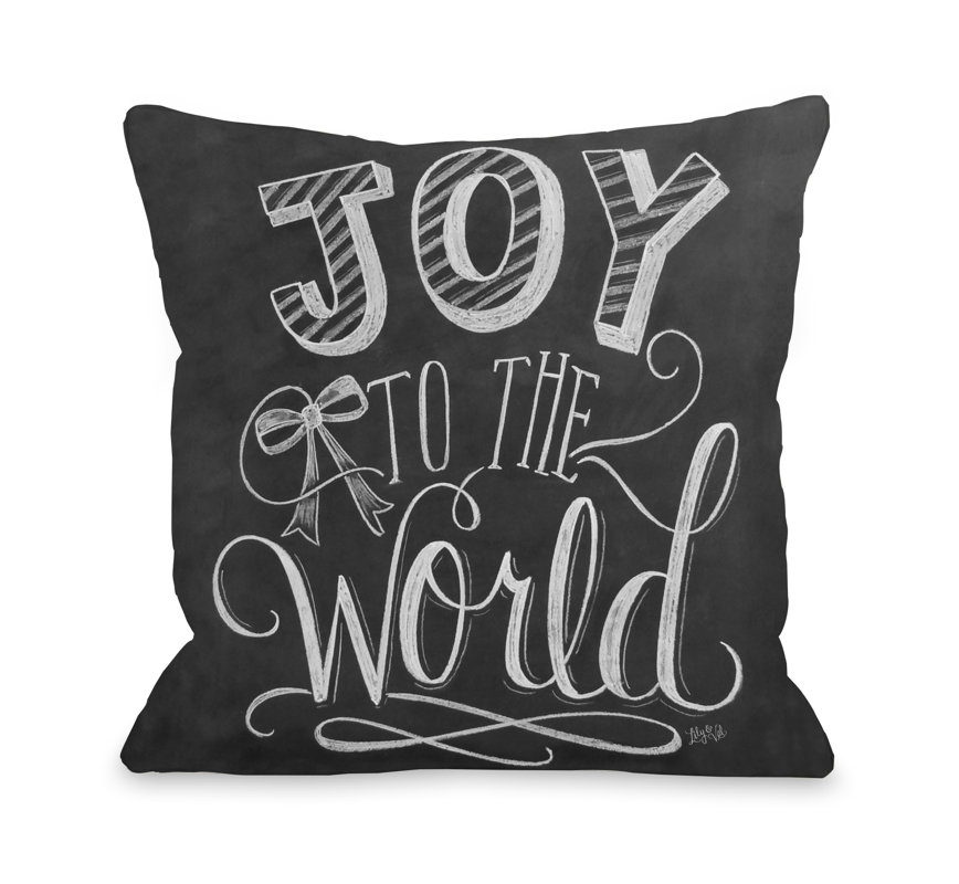One Bella Casa Joy to the World Throw Pillow & Reviews Wayfair