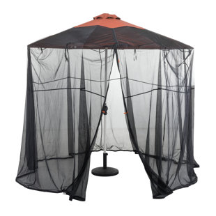 Patio Umbrella Mosquito Net Wayfair Hedon Patio Umbrella Net