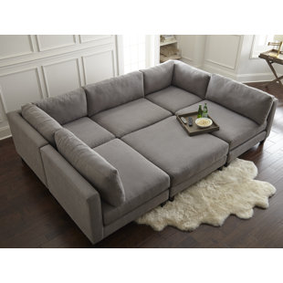 Modular Pit Sectional Sofas Wayfair Chelsea Sectional With Ottoman