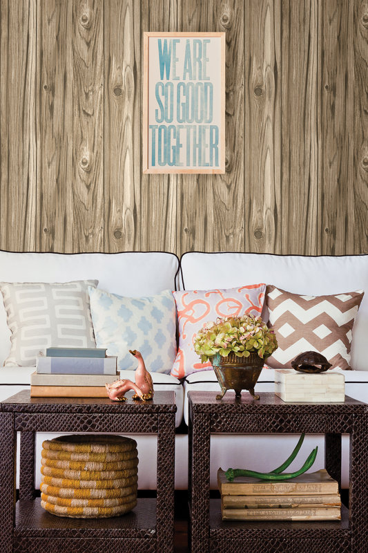 Brewster Home Fashions Essentials Paneling Wide Plank 33' x 20.5" Wood