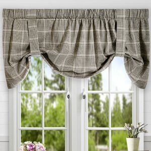 Morrison Plaid Cotton Tie-Up Curtain Valance