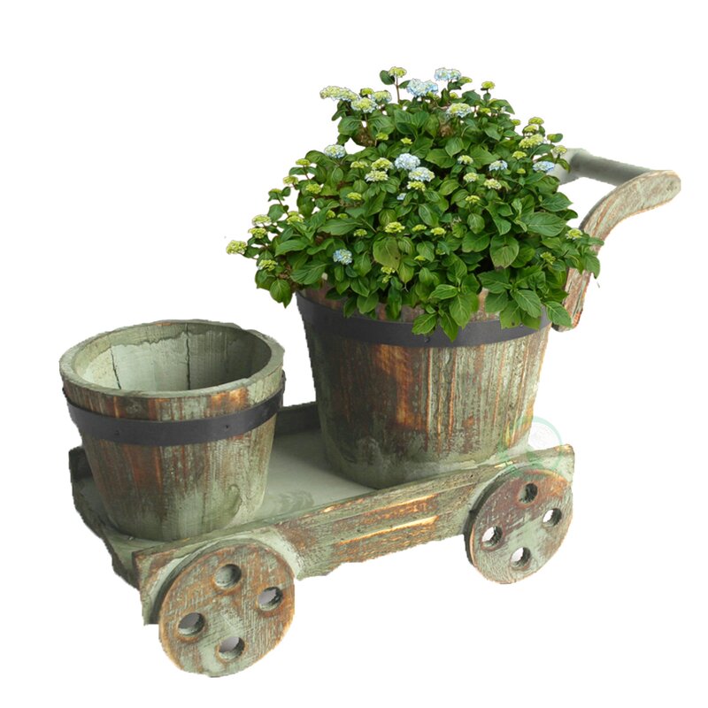 Gardenised Wood Wheelbarrow Planter & Reviews | Wayfair