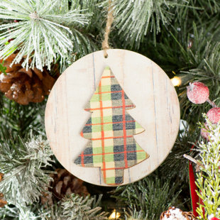 Warm Wishes Plaid Tree Ornament Warm Wishes Plaid Tree Ornament