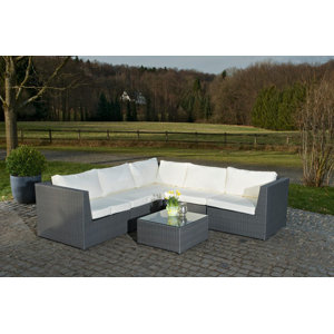 6-tlg. Loungesofa-Set Klotilde mit Kissen von Al..