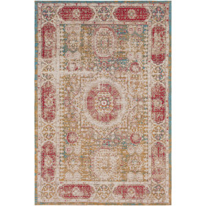 Hamza Hand-Woven Mustard/Bright Blue Area Rug
