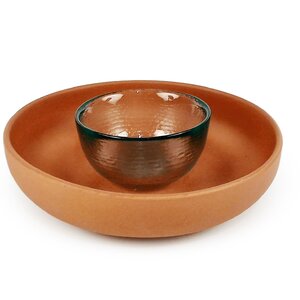 Terracotta and Recycled Glass Chip and Dip Platter