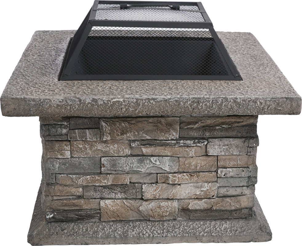 Jeremy Faux Stone Wood Burning Fire Pit Table Amp Reviews