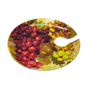 8'' Melamine Cocktail Tray and Wine Glass Holder (Set of 4)