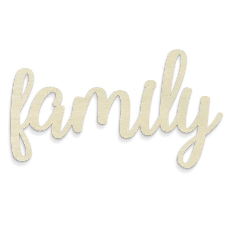 Ivy Bronx Huge Cursive Word 'Family' Wall Décor & Reviews Wayfair