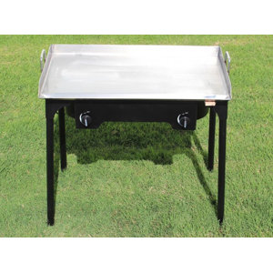 Portable Propane Griddle Grill with Double Burner Stove