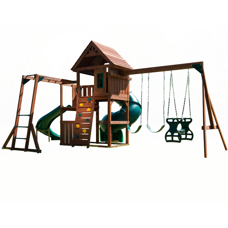 SwingnSlide Grandview Twist Complete Swing Set & Reviews Wayfair
